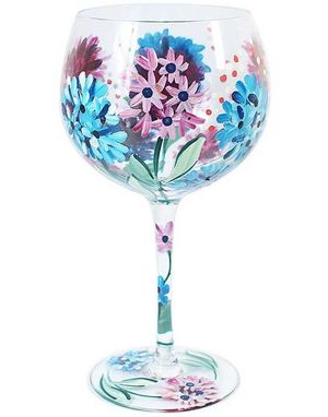Håndmalt Lynsey Johnstone Hydrangea - Gin Glass 