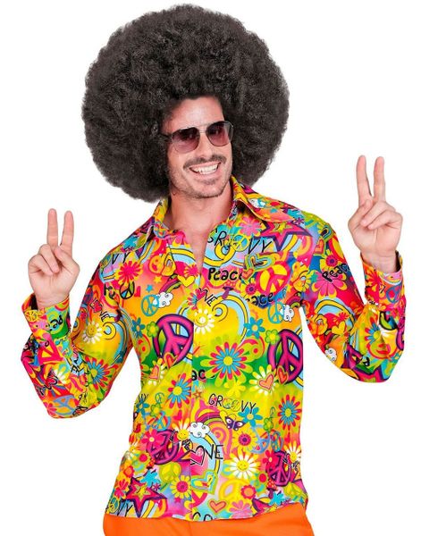 60-talls Groovy Hippie Kostymeskjorte til Herre