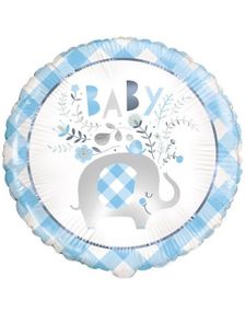 Baby Blue Elephant Folieballong 46 cm