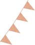 Rose Gullfarget Glitter Banner med Vimpel Flagg 6 meter
