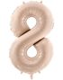 Tallet 8 - Beige Stor Folieballong 72 cm