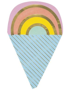 16 stk Iskrem Servietter 30x21 cm - Pastell Ice Cream