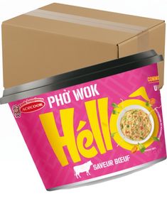 12 st Pho Wok Bowl Beef Flavour - Pho med Oksekødssmag - HELLO - Hel Kasse 912 gram (Vietnam)