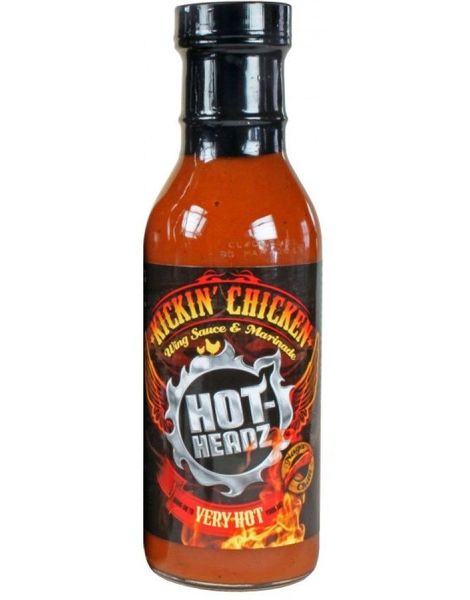 Kickin' Chicken Wing Sauce & Marinade Very Hot - Kjempesterk Chilisaus/Marinade til Kyllingvinger 354 ml