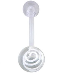 Hypnotize The World Hvid Navlepiercing