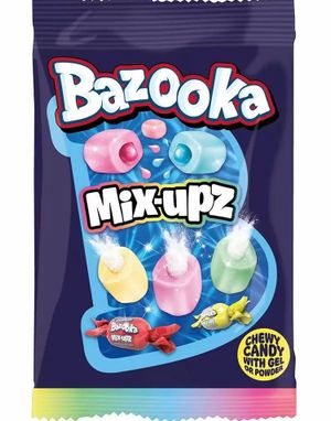 Pose med Bazooka Juicy Mix-Upz - Karameller med Pulver og Gelefyll 45 gram