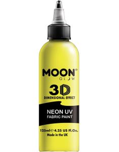 Stor Gul Neon UV/Blacklight Tekstilmaling 125 ml