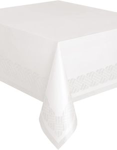 Hvid Papirduk med Plastbelagt Underside 274x137 cm