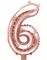 JUMBO Rose Gullfarget Tallballonger 0-9 - 86 cm