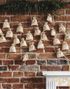 24 stk Beige Advent-Poser / Julekalender med Tall i Treverk og Hyssing