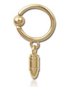 Hængende Patron Bronze - 1.6 x 12 mm BCR Piercing