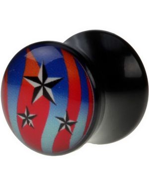 Stars and Fire - Sort Piercing Plug