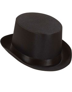 Sort Lux Tophat i Satin