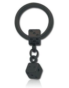 Sort PVD BCR Piercing med Terninger