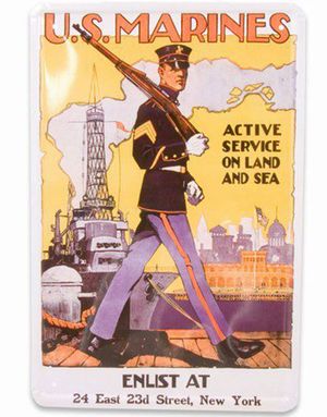 U.S Marines - 30x20 cm Metalskilt