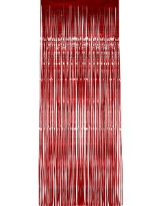 Rød Shimmer Dørforhæng 244x91 cm