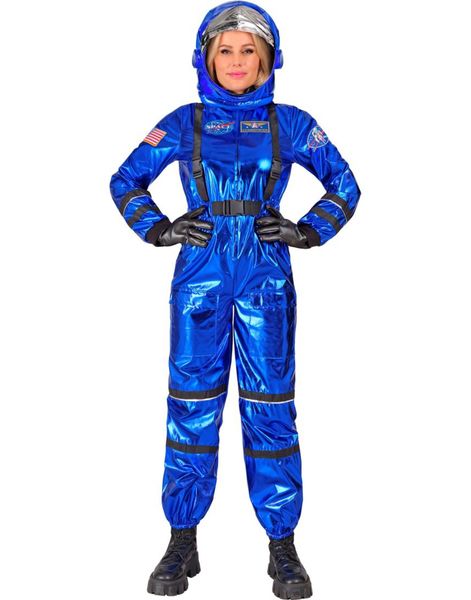 Klassisk Blått Astronaut Damekostyme