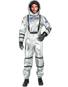 Sølvfarget Astronaut Herrekostyme