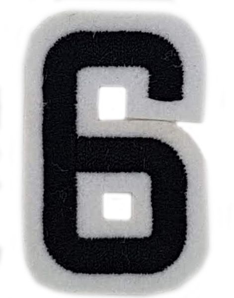 Tallet 6 - 5 cm Strygemærke