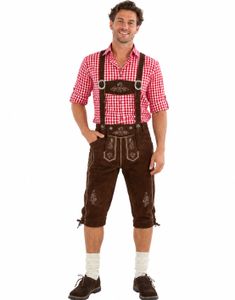 Autentisk Brun Lederhosen i 100% Kvalitetskinn