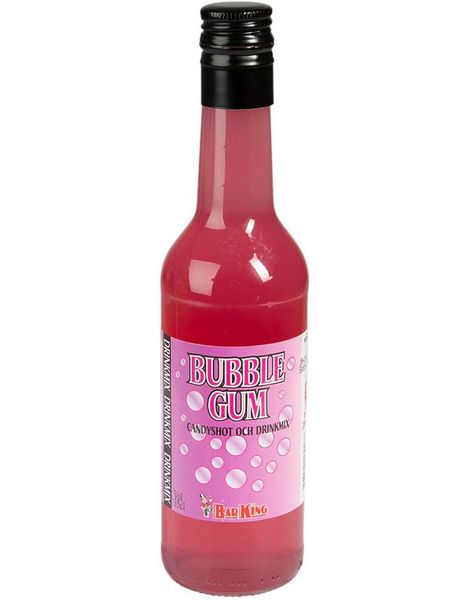 BarKing Bubble Gum - Drinkblanding/Shotmix med Bubblegumsmak i Glassflaske 35 cl