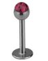 Labret med Glitrende Rosa Sten