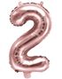 Rose Guld Farvede Talballoner 0-9 - 35 cm