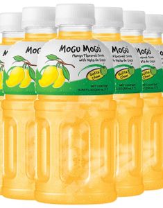 6 stk Mogu Mogu Nata De Coco Mango - Mangojuice med Kokosgelebider 320 ml - Hel Kasse (Thailand)