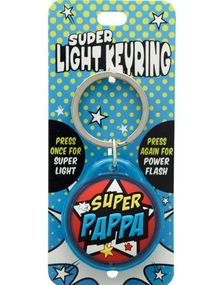 Super Pappa - Nøglering med Lys