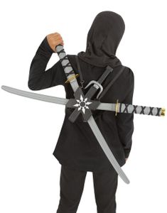 Ninja Ryggsekk med 2 stk Sverd og 2 stk Sai