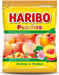 Haribo Fersken - Sukret Vingummi 80 gram