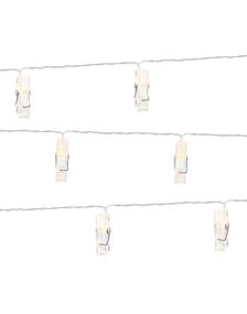 Lyskæde med 10 LED Klemmer 140 cm