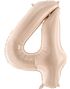 Tallet 4 - Beige Stor Folieballong 72 cm