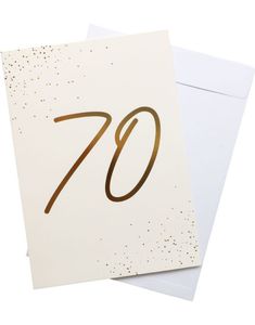 70 År - Kjempestort Gratulasjonskort med Konvolutt i A4 Format