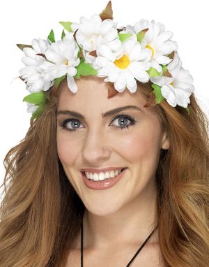 Hårbøjle med Hvide Tusindfrydsblomster