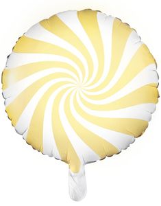 Lys Gul Candy Mønstret Folieballon 45 cm