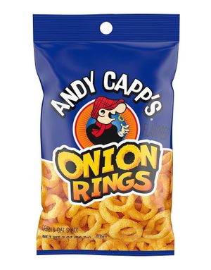 Andy Capp's Onion Rings - Mais og Havresnacks med Løksmak 56,7 gram (USA Import)