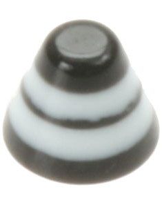DualRing Spike Hvid - 3 mm Akrylkugle til 1,2 mm stang