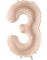 Beige Stor Folieballong 72 cm
