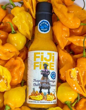 Fiji Fire Tropical Bongo Chilli Hot Sauce - Sterk Tropisk Saus 148 ml