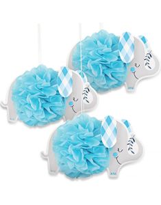 Baby Blue Elephant - Honeycomb 23 cm