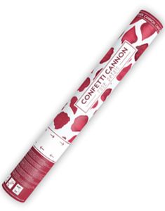 Røde Rosenblade - Konfettikanon 40 cm
