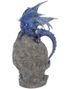 Cobalt Custodian - Blå Drage og Geode Figur 23 cm