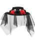 Day of the Dead Hat med Slør og Dekoration