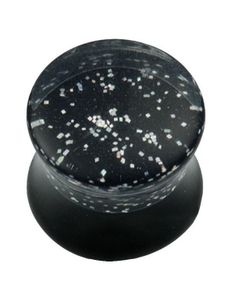 Two Sides Black/Clear - Piercing Plug