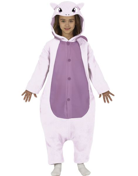 Mewtwo Inspireret Kigurumi Kostume til Børn