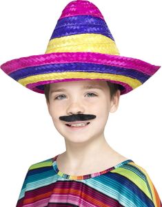Flerfarvet Sombrero Stråhat til Børn 38 cm