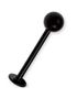 Sort PVD Labret med Rund Kugle