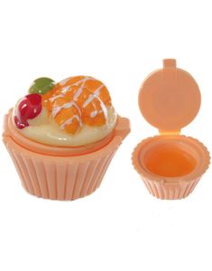 Orange Muffinsformet Lipgloss med Appelsinsmag