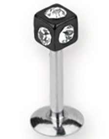 Sej Labret med Firkantet Sort Kugle med Klare Sten